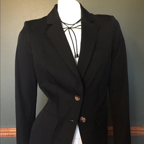 New with tags TOMMY HILFIGER BLACK BLAZER with brown buttons Size 4. Office/Out - Picture 5 of 8
